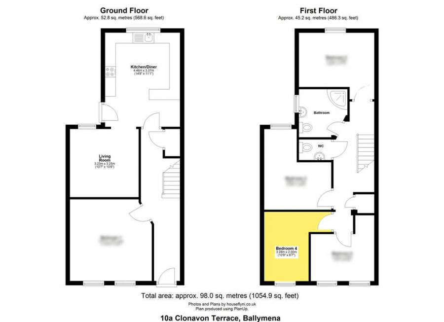 Bedroom 4, 10A Clonavon Terrace