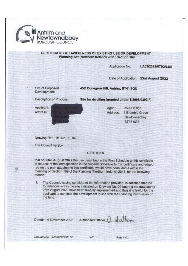 Site 45C Donegore Hill