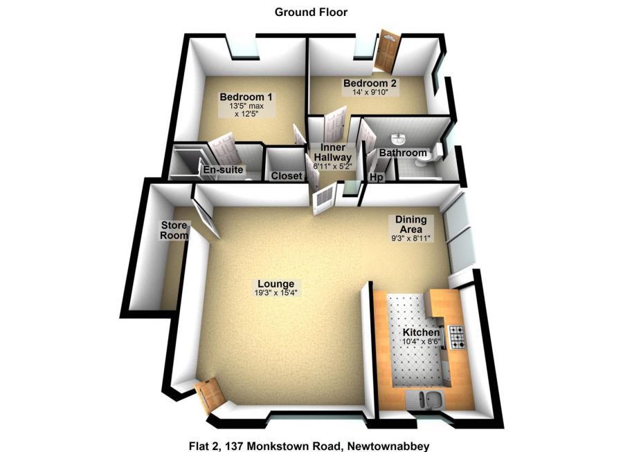 Apt 2, 137 Monkstown Road