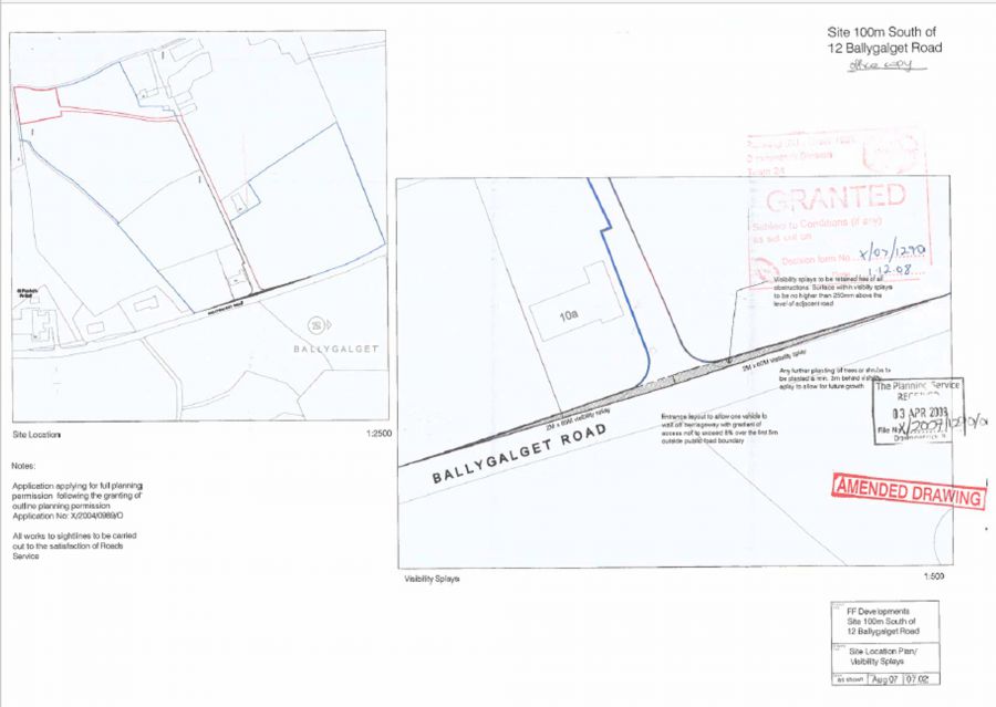 Site 100M  12 Ballygalget Road Site 100M  12 Ballygalget Road