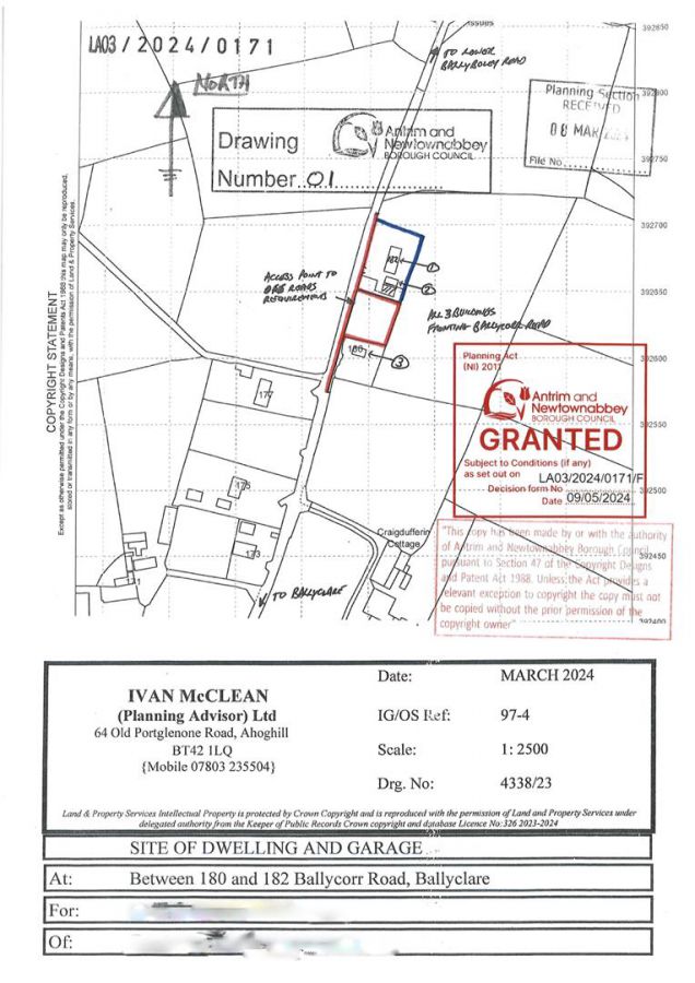 Superb Site Between 180 And 182 Ballycorr Road