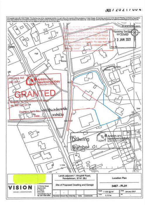 Site Adj. To 1 Ahoghill Road