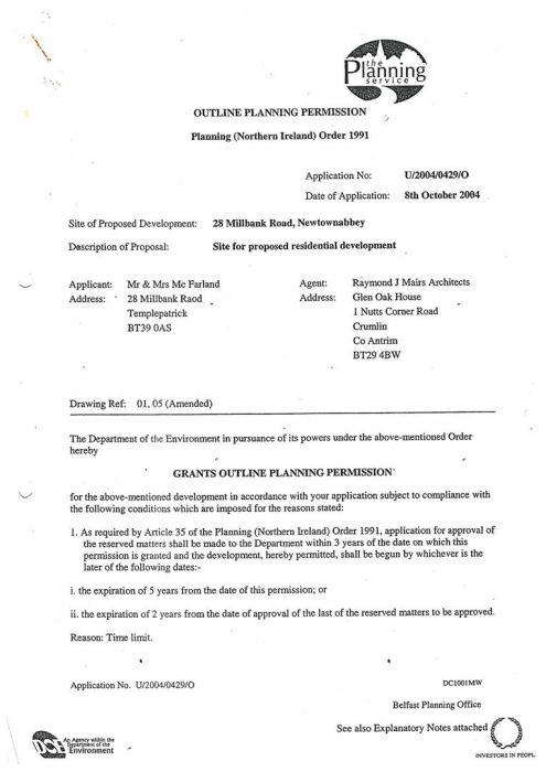 Building Site Adjacent 28 Millbank Road