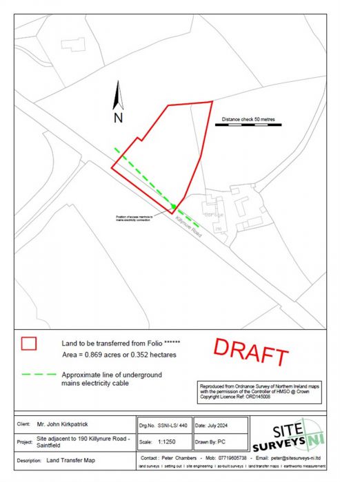 Building Site 50M North Of 190 Killynure Road