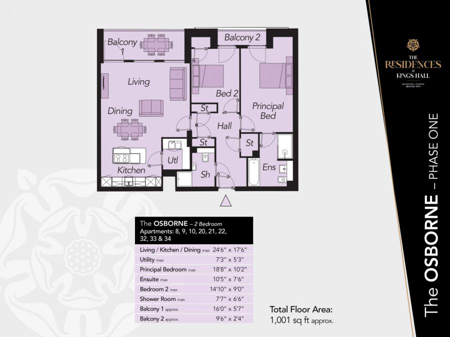 Apartment 33, The Osbourne, The Residences At Kings Hall