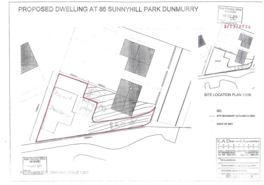 Site To Rear Of 86 Sunnyhill Park