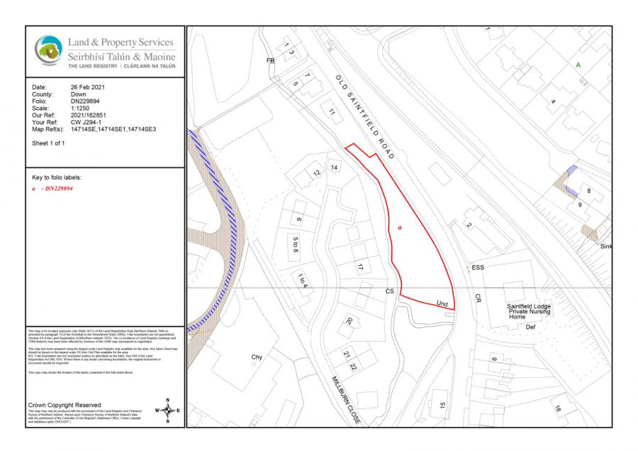 Site Adjacent To 11 Old Saintfield Road