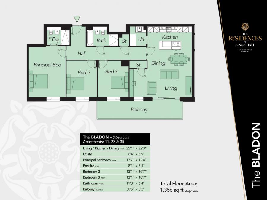 Apartment 11, The Bladon, The Residences At Kings Hall