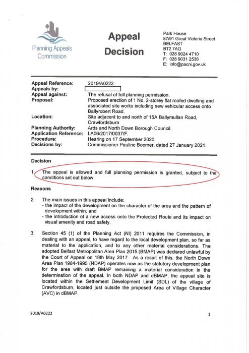 Building Site At Ballyrobert Road