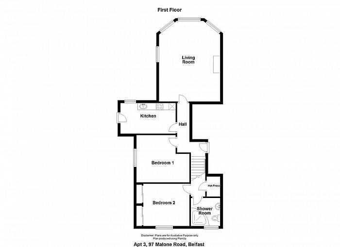 Apartment 3, 97 Malone Road
