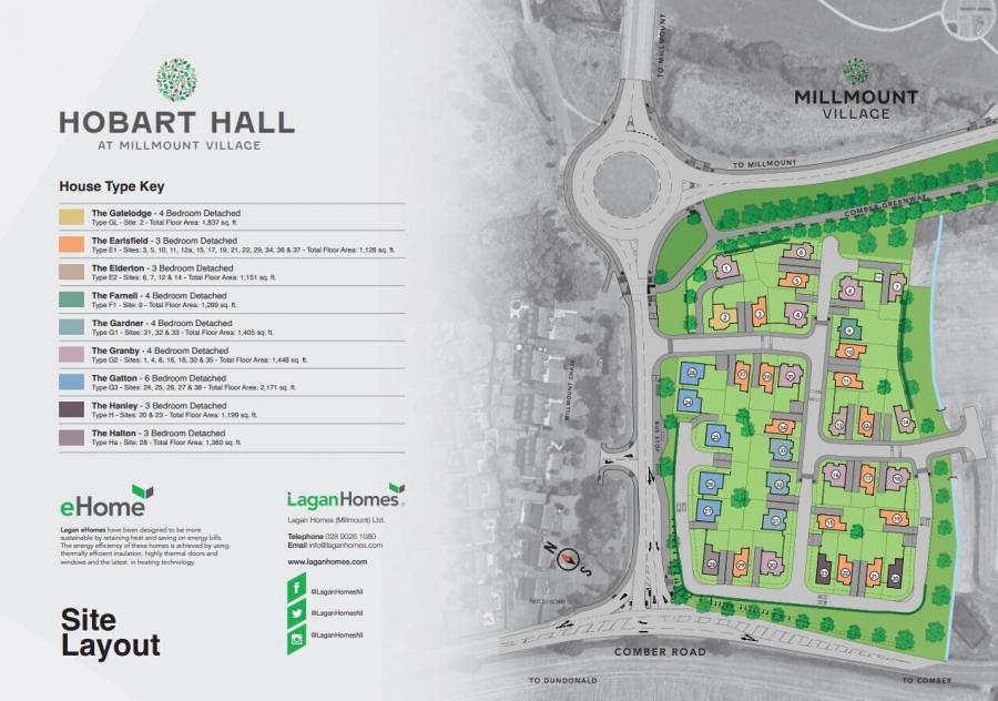 Site 20, Hanley, Hobart Hall, Millmount Village.