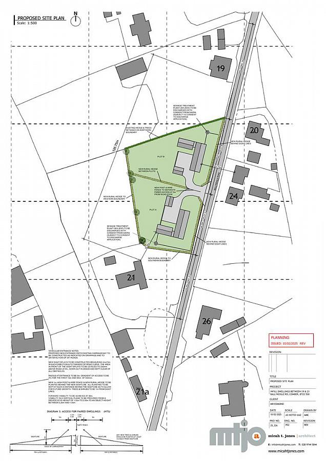 Infill Sites Between, 19/21 Ballykeigle Road