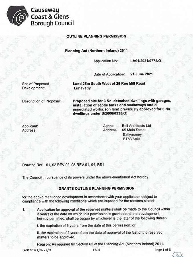 25M South West Of  29 Roe Mill Road