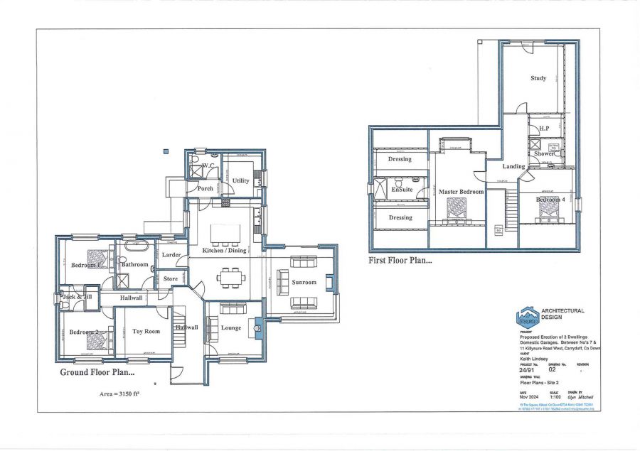 Two Infill Sites Between 7 & 11 Killynure Road West