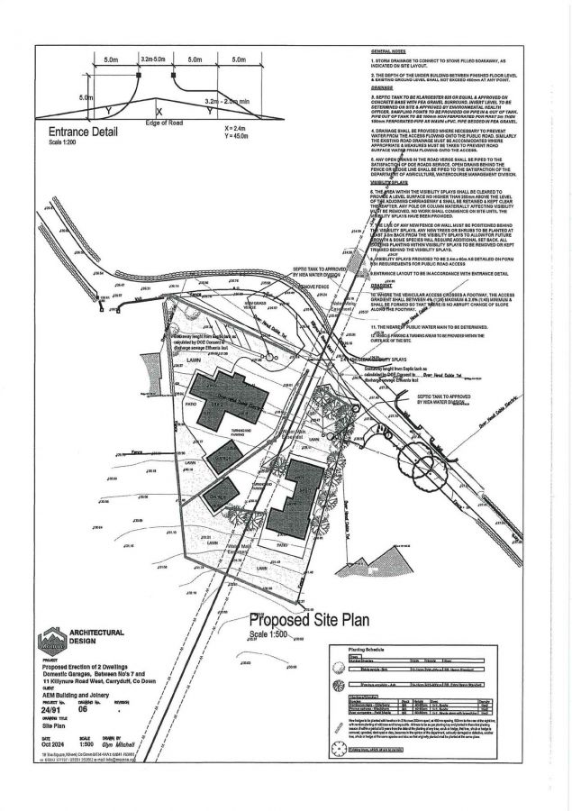 Two Infill Sites Between 7 & 11 Killynure Road West