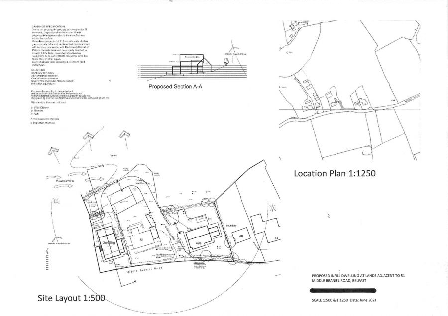 site adjacent to, 51 Middle Braniel Road