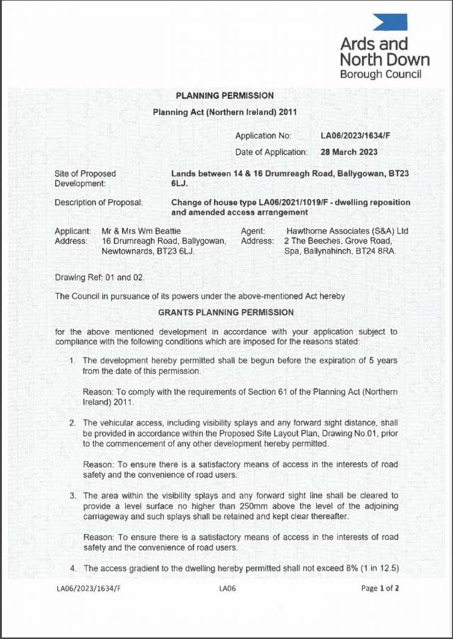 Freeholding Building Site Adjacent To 16 Drumreagh Road Freeholding Building Site Adjacent To 16 Drumreagh Road