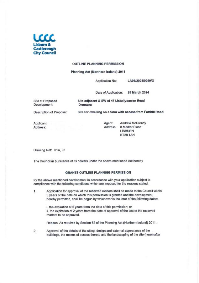 Site Adjacent & Sw Of 47 Listullycurran Road