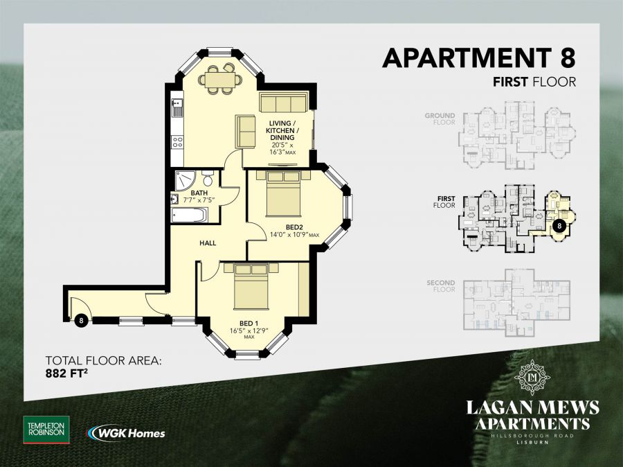 Apt 8 Lagan Mews