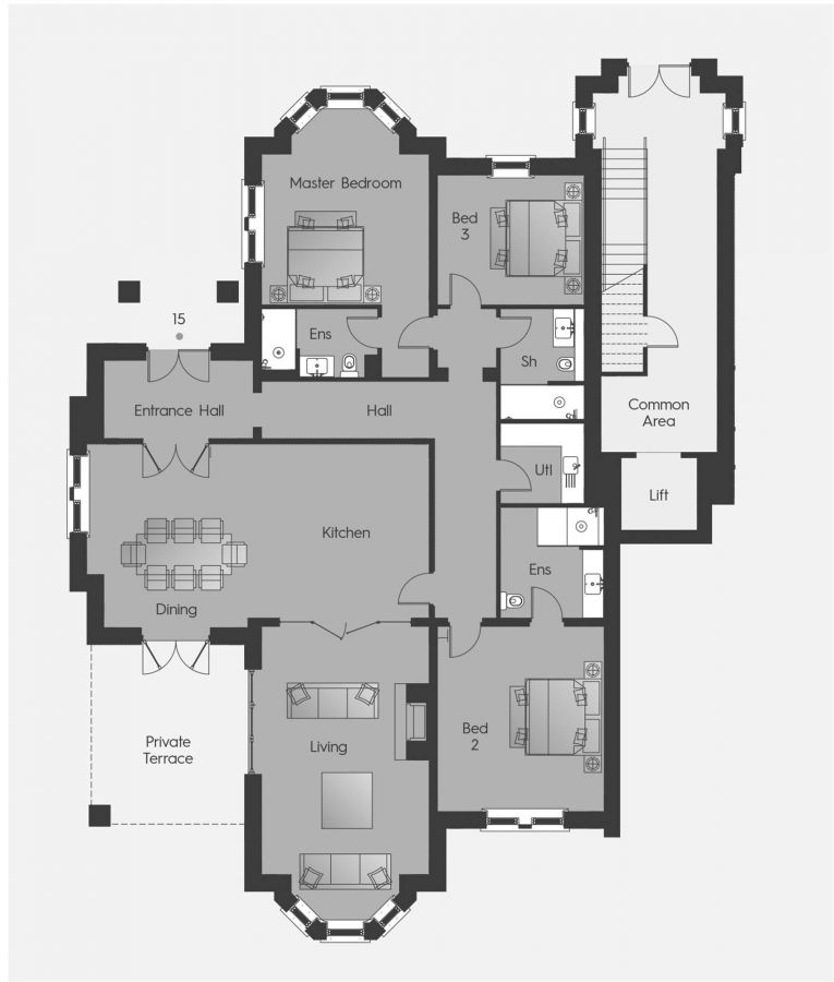 Ground Floor Mansion Apartment