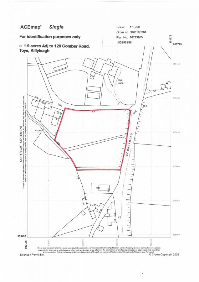 c. 1.9 acre Agricultural Land , To  120 Comber Road