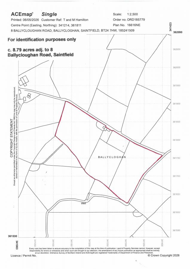 C. 8.79 Acres Agricultural Lands & Potential Building Site, To 8 Ballycloughan Road