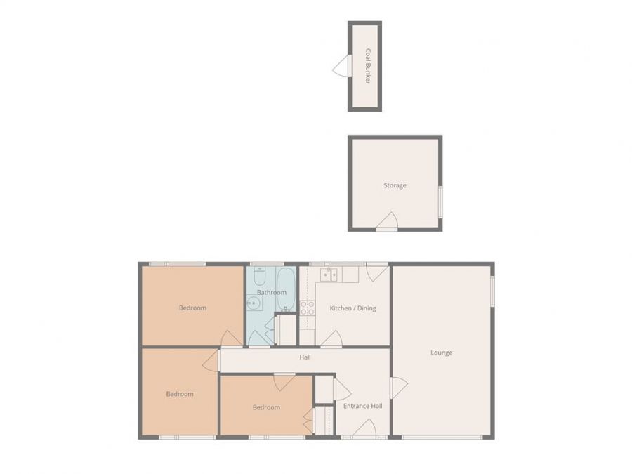 House and 3 acres, 5 Rock Road