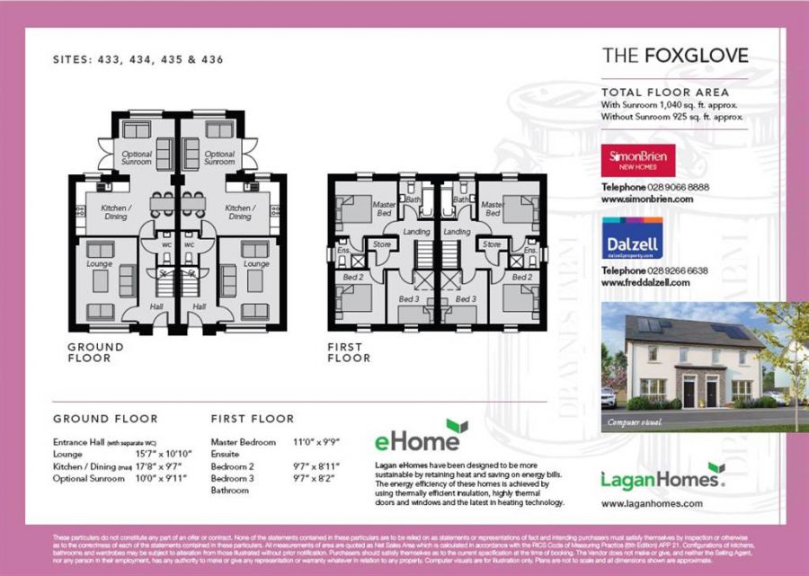 The Foxglove Sr15.2A Includes Sunroom, L435 Charlestown Hall