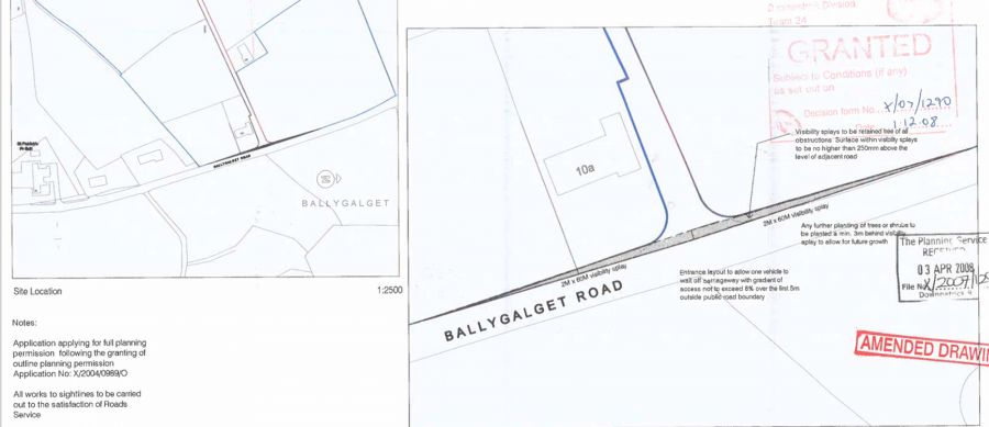 100m South of, 12 Ballygalget Road