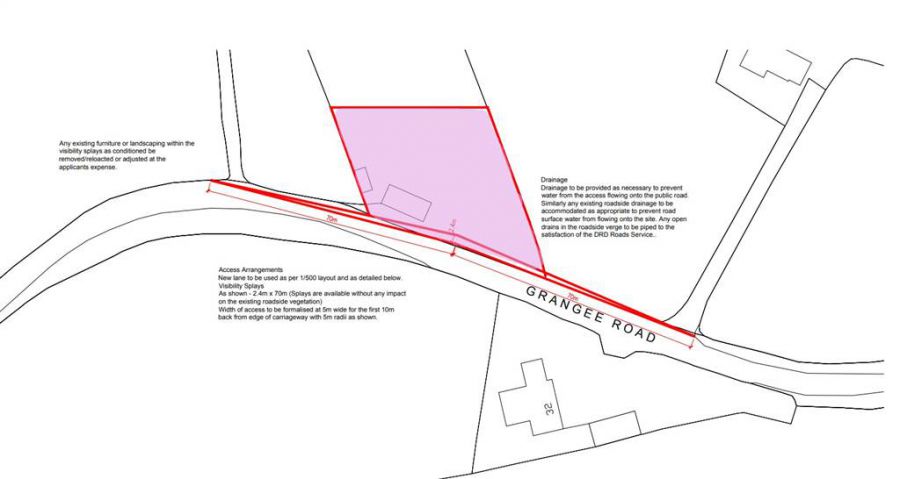 47m North Of 32 Grangee Road