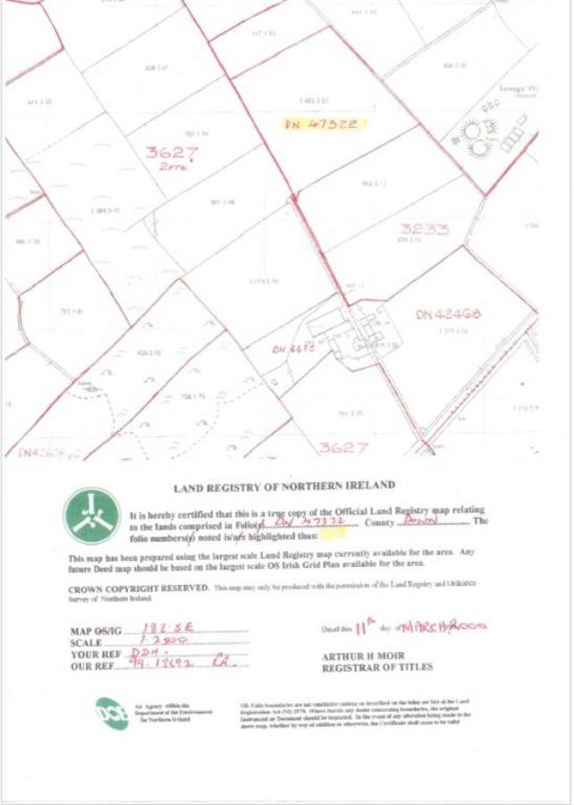 c. 3.5 acre field & stables, 34 Ballygelagh Road