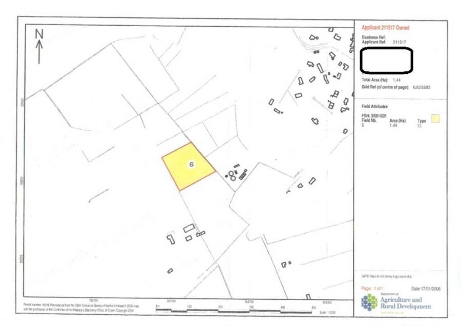 c. 3.5 acre field & stables, 34 Ballygelagh Road
