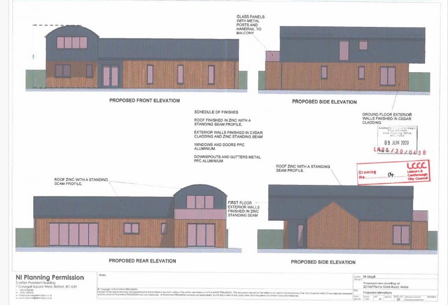 Building Site  Approx 20m West Of, 23 Halfpenny Gate Road